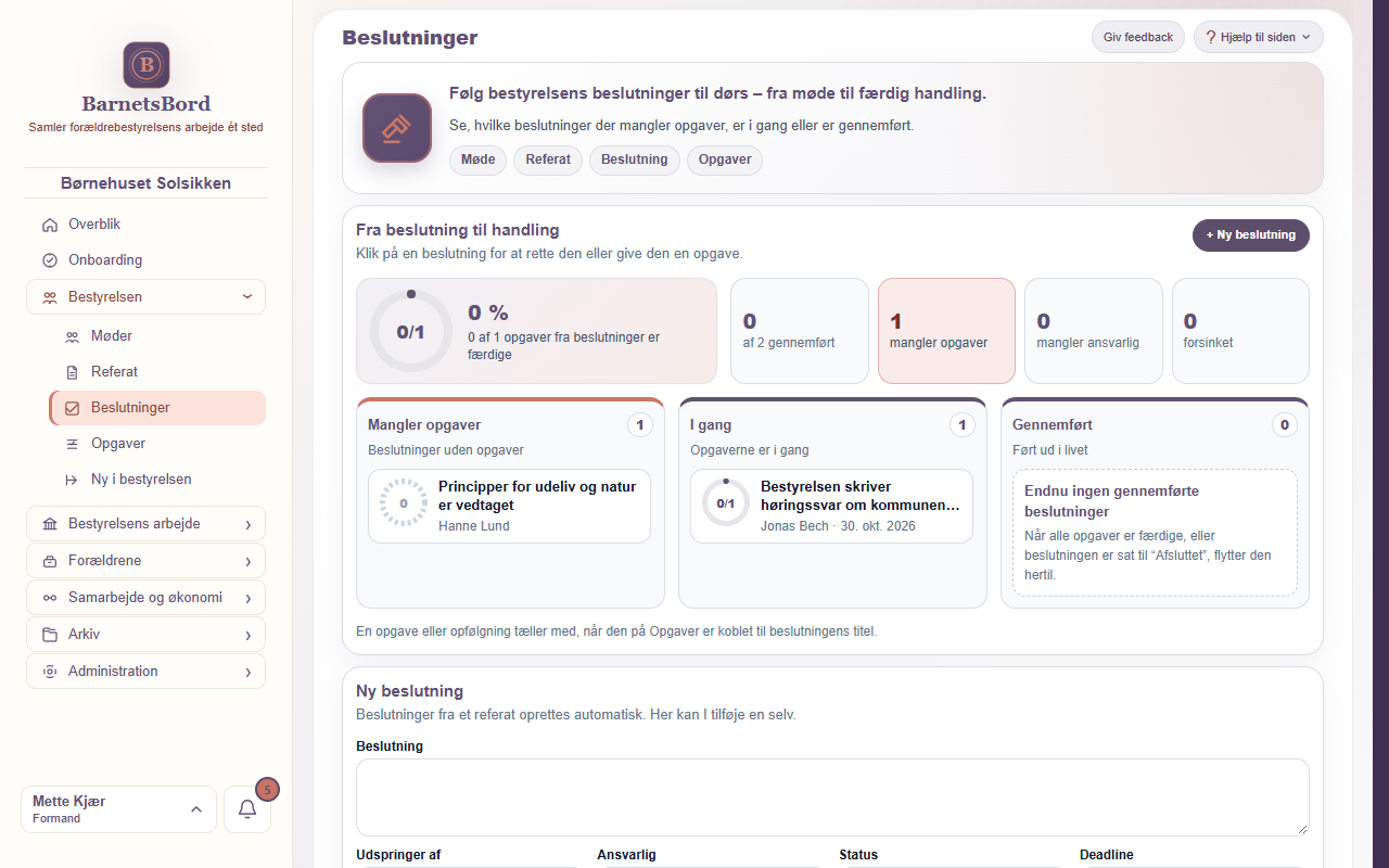Beslutninger