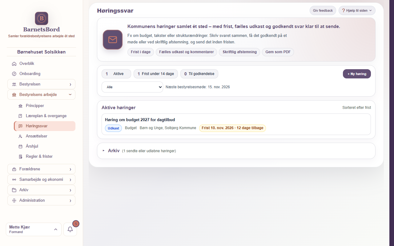 Høringssvar