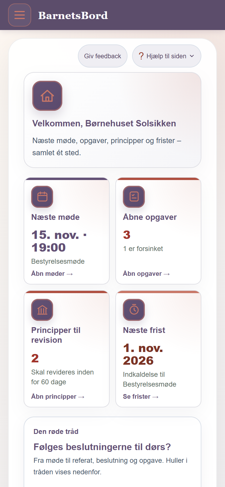 BarnetsBord på mobil